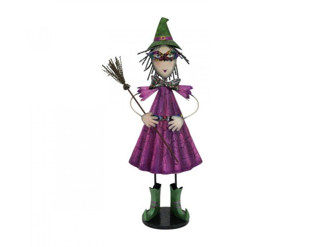 Malá čarodejnice, kovová, 102 cm purpurová