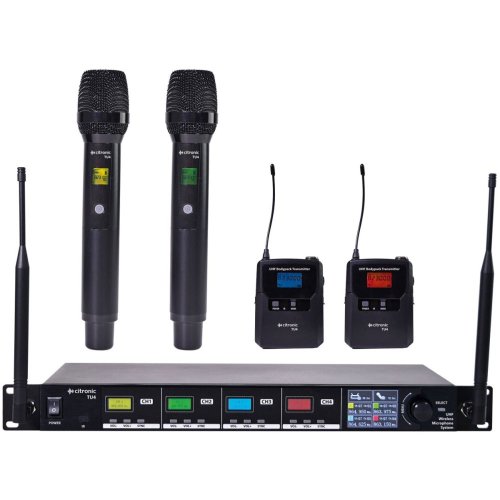 Citronic TU4-C, 4-kanálový mikrofonní set, 823-832 / 863-865 MHz