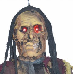 Halloween kostra zombie se svítícíma očima, 160 cm