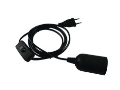 Kabel napájecí s paticí E27, vypínač, vidlice