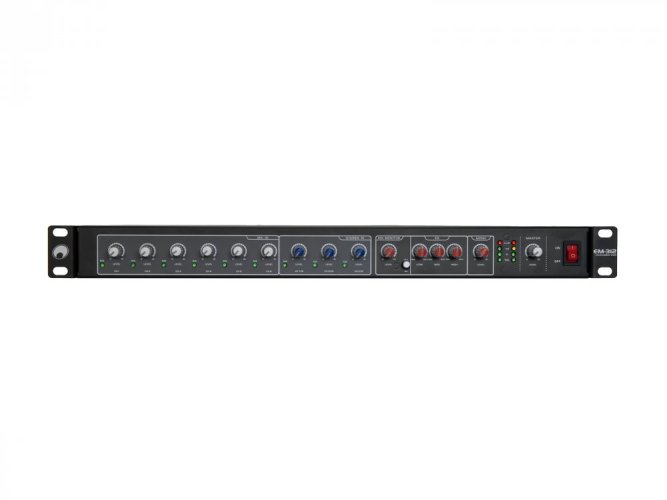 Omnitronic EM-312, 12-kanálový 19" mixážní pult