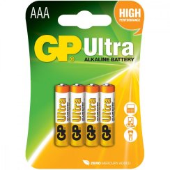 Baterie 1,5V GP AAA (mikro), 4pack Ultra alcaline