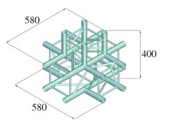 Alutruss Decolock DQ4-SPAT51, 5-cestný křížový díl, černý