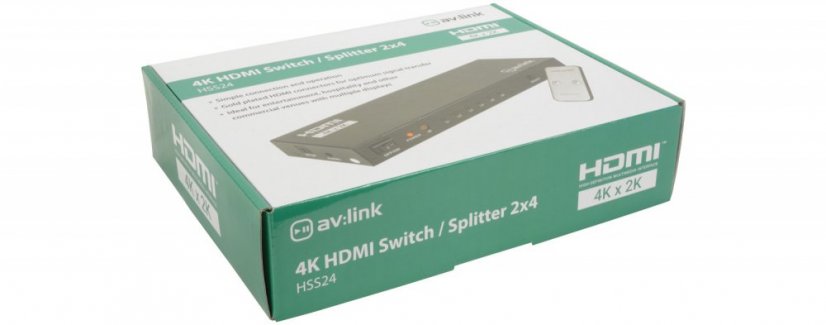 AV:link HSS24, 4K HDMI přepínač/rozbočovač 2x4