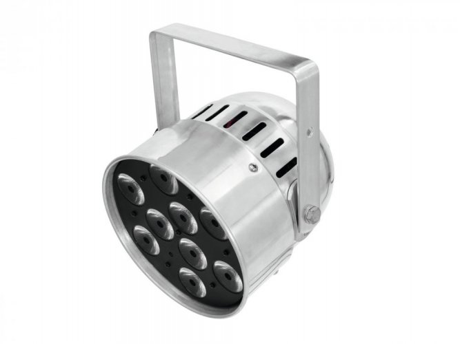 Eurolite LED PAR-56, 9x8W QCL, krátký stříbrný