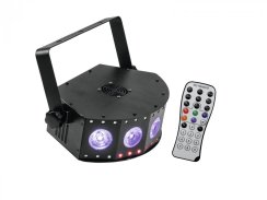 Eurolite LED SCY-5 Hybrid, 5x4W QCL, 30x0,2W RGB, paprskový efekt
