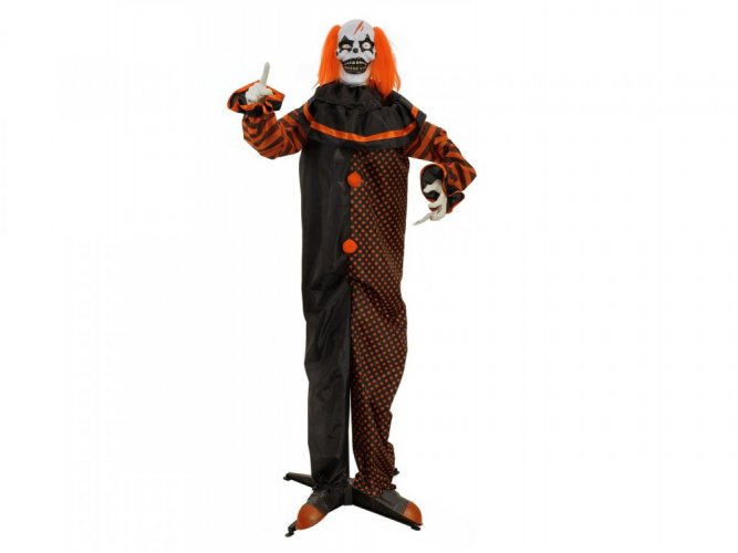 Halloween postava klauna, pohyblivá, 180 cm