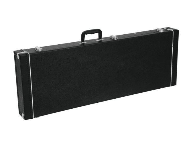 Dimavery dřevěný kufr pro elektrickou basu, černý