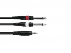 Kabel AC35-30 Jack 3,5 stereo - 2x Jack 6,3 mono, 3 m