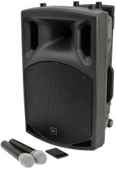 QTX QX-12 PLUS, mobilní 12" řečnický a zvukový systém MP3/BT/FM/2x UHF