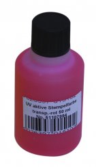 Eurolite UV aktivní razítkovací barva, transparentní červená, 50ml