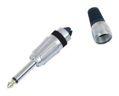 Jack 6,3mm mono ROAD METAL, černý