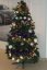 Vánoční dekorační ozdoba, 20 cm, černá se třpytkami, 1 ks