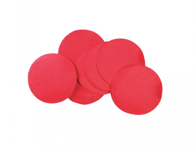 Tcm Fx pomalu padající kulaté konfety 55x55mm, červené, 1kg