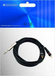 Omnitronic rozbočovací kabel stereo Jack 6,3mm/2x RCA (M), 1,5m