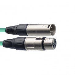 Stagg SMC3 CGR, kabel mikrofonní XLR/XLR, 3m, zelený