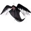 Halloween okřídlená kostra se zářícíma očima, 120 cm Halloween okřídlená kostra se zářícíma očima, 120 cm