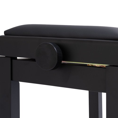 Stagg PB06G BKM SBK, stolička ke klavíru, černá matná, koženkový sedák