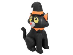 Halloween nafukovací figurína kočka, 122 cm