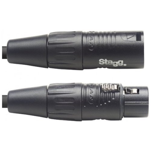 Stagg NDX1R-3, DMX kabel, 3pin XLR, 110 Ohm, délka 1m