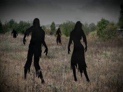 Kovová silueta zombie muže, černá, 135cm