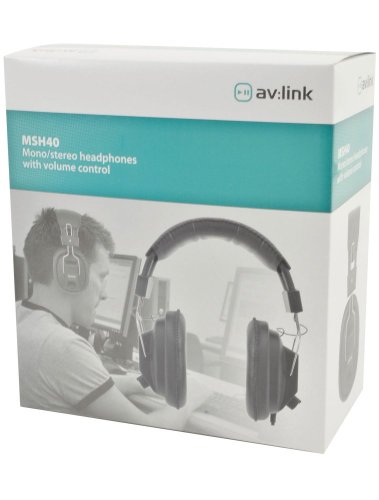 AV:link mono/stereo sluchátka s ovládáním hlasitosti