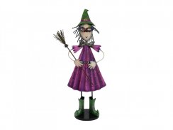 Malá čarodejnice, kovová, 102cm purpurová