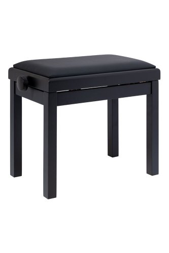 Stagg PB06G BKM SBK, stolička ke klavíru, černá matná, koženkový sedák