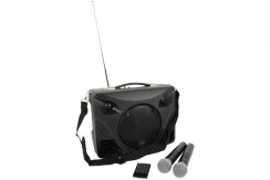 QTX Delta-50, přenosný řečnický systém MP3/BT/FM/2x VHF, 50W QTX Delta-50, přenosný řečnický systém MP3/BT/FM/2x VHF, 50W