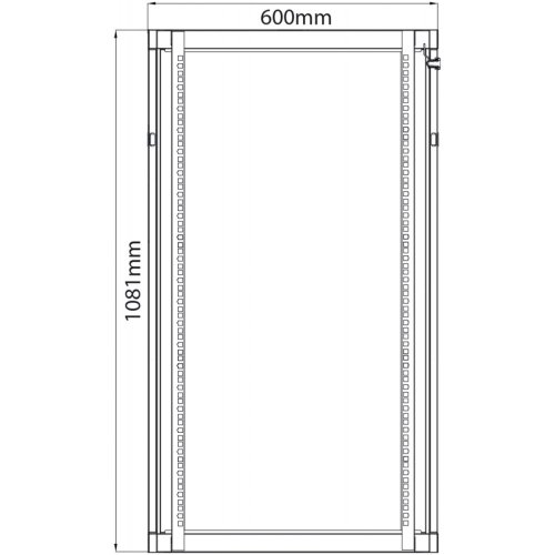 Adastra RC22U450, 19" Racková skříň, 22U, hloubka 450 mm