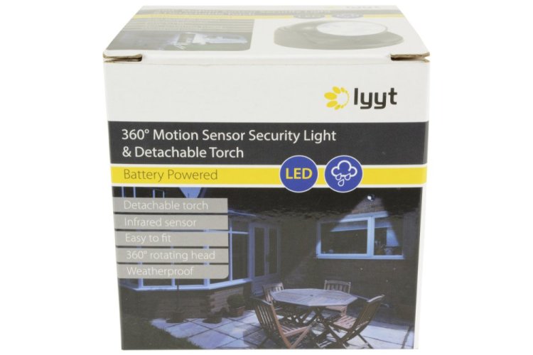 Lyyt  MOTION-SB, bezdrátové LED světlo s pohybovým senzorem, černé