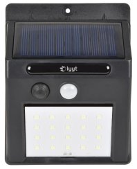 Lyyt 20LED-SSL, LED solární venkovní zahradní nástěnné světlo s pohybovým senzorem