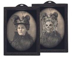 Halloween fotorámeček hologram dáma v černém