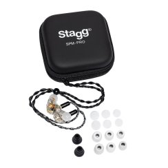Stagg SPM-PRO TR, 3-driver in-ear sluchátka, transparentní