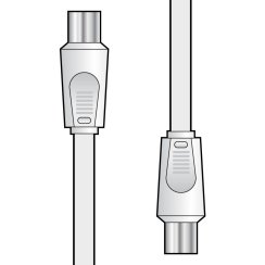 AV:link kabel koaxiální 2x samec, 2m