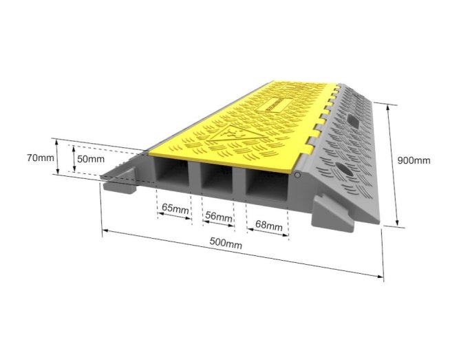 Kabelový most 900x500x70 mm, 3-kanálový