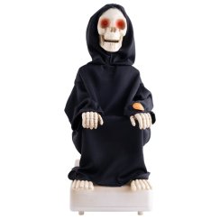 Halloween kostra na toaletě, 35 cm Halloween kostra na toaletě, 35 cm