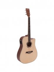 Dimavery JK-500 Western guitar, Cutaway, natur