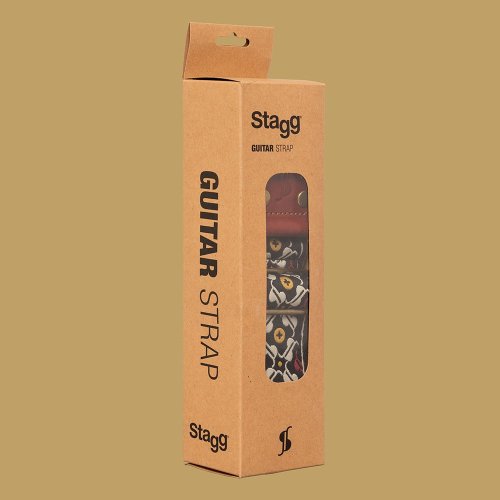 Stagg SWO-30TH-YLW, tkaný nylonový popruh, žlutý