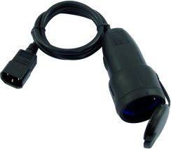 Adaptér IEC zástrčka - 230 zásuvka, 1m