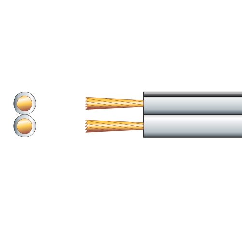 AV:link kabel reproduktorový 13 x 0.2mm, černo-bílý, 10m