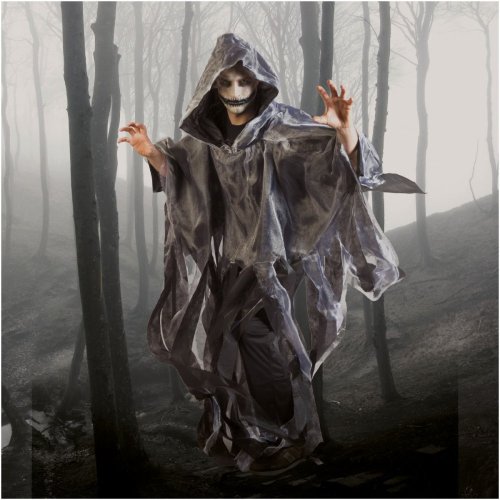 Kostým Ghoul s kápí šedý, pro dospělé