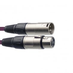 Stagg SMC3 CPP, kabel mikrofonní XLR/XLR, 3m, fialový