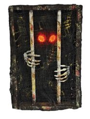 Halloween kostra v kleci, 45 cm