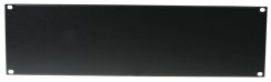 Přední panel zaslepovací 19" 3HE U profi, černý Přední panel zaslepovací 19" 3HE U profi, černý