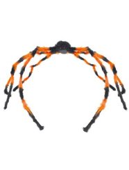 Halloween pavouk černý s oranžovými pruhy, 200 cm