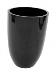 Květináč hliník-laminát, 69cm, lesklý-černý