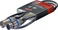 Stagg SMC1 BL, mikrofonní kabel XLR/XLR, 1m, modré kroužky