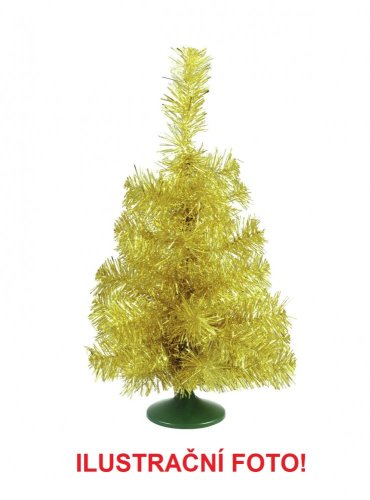 Umělý vánoční stromek stolní jedlička zlatá, 45 cm - použito (83500281)