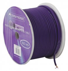 Omnitronic mikrofonní kabel, 2x 0,22qmm stíněný, modrý, cena / m